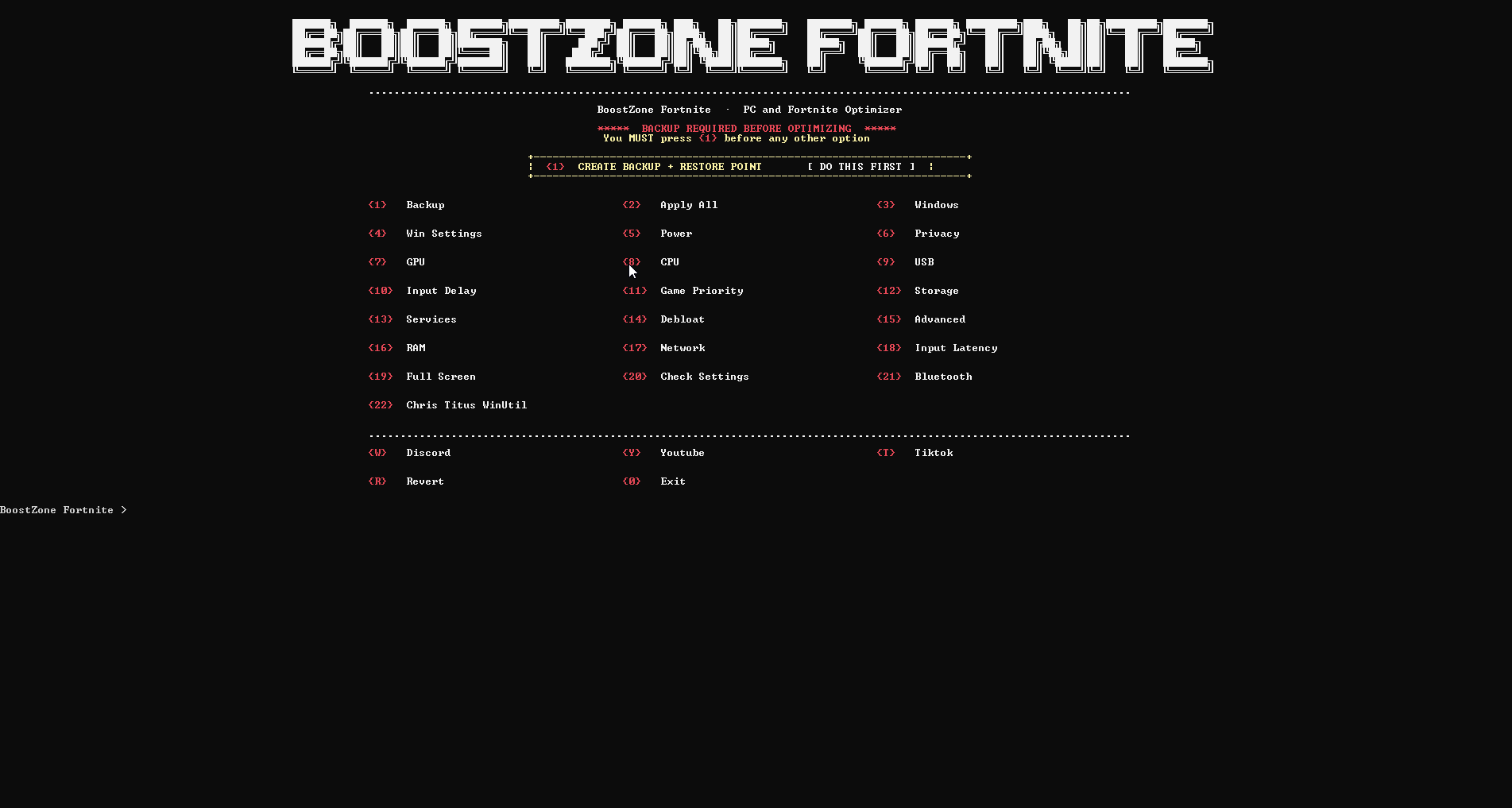 BoostZone Fortnite screenshot
